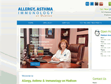 Tablet Screenshot of allergyasthmaonmadison.com